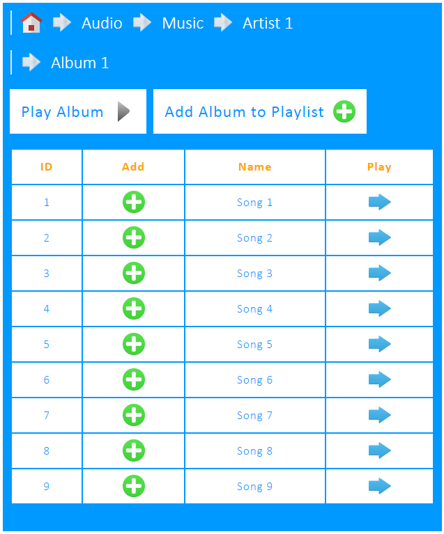 Music Album Layout